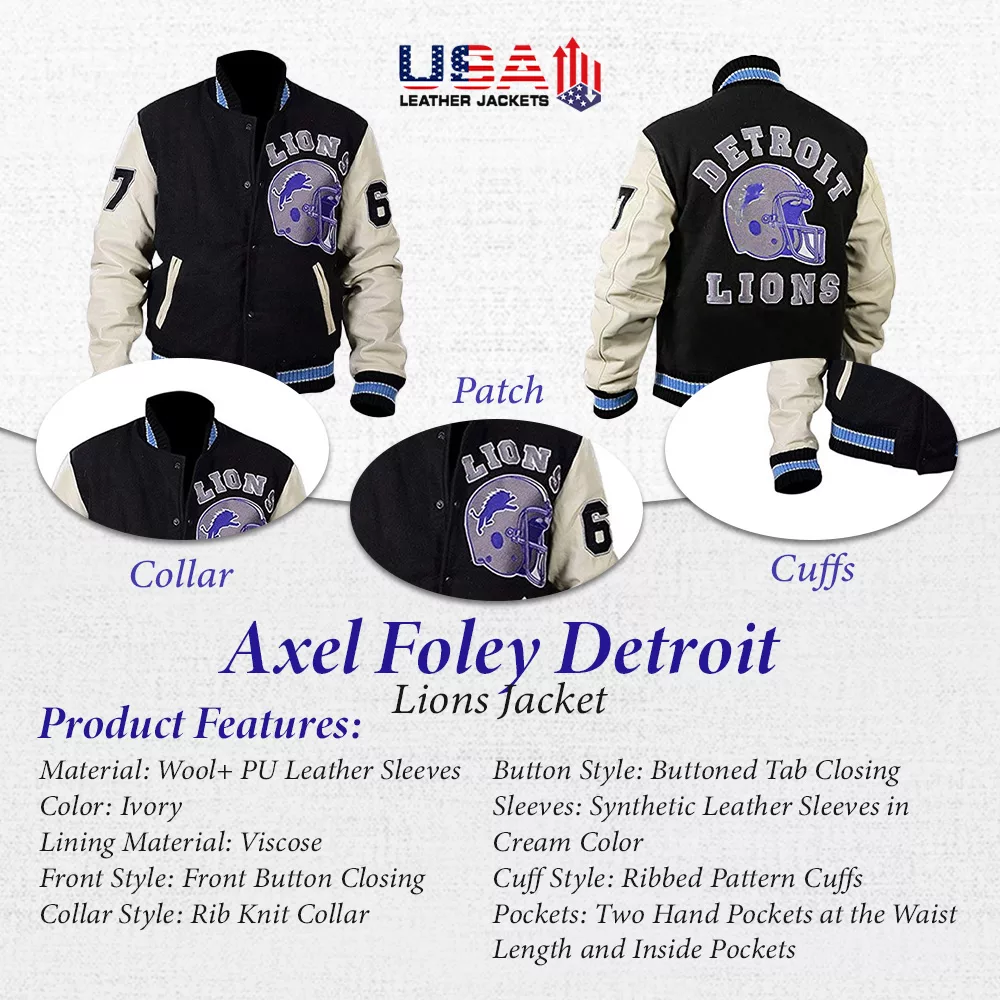 Axel Foley Detroit Lions Jacket 
