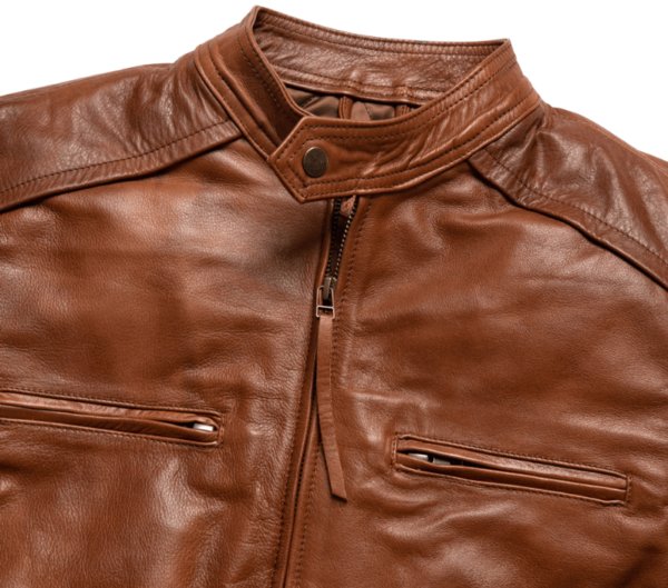 Men's Brown Leather Moto Jacket | Motorcycle Leather Jacket