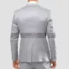 3 Piece Men's Light Grey Suit