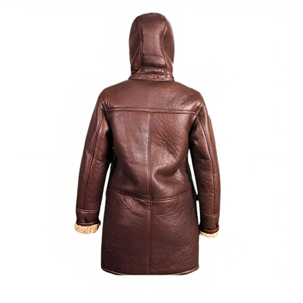 women b3 aviator coat women brown leather coat