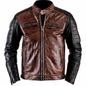 cafe-racer-men-brando-biker-genuine-brown-leather-jacket