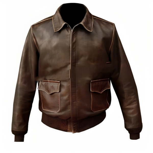 USAAF A-2 Air Force Flight Brown Leather Jacket