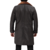 Real Leather Shearling Trench Coat Mens | Winter Leather Trench Coat For Men