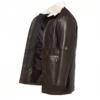Fur Collar Coat Brown Leather trench coat
