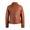 Women's Quilted Brown Leather Jackets Biker Outfits