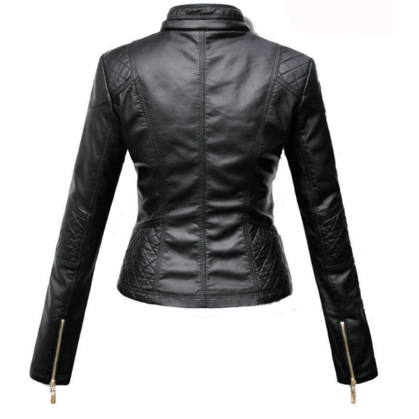 Women Black Leather Moto Jacket
