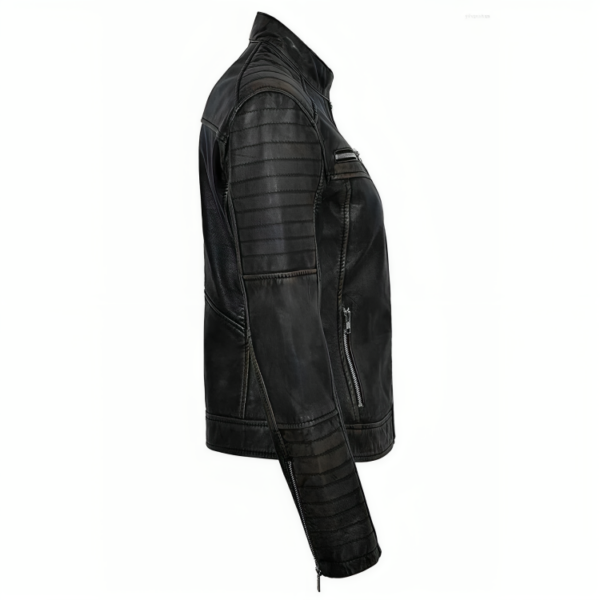 Distressed Cafe Racer Jacket Womens