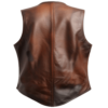 Vintage Men's Brown Leather Vest | Man in a Brown Leather Vest