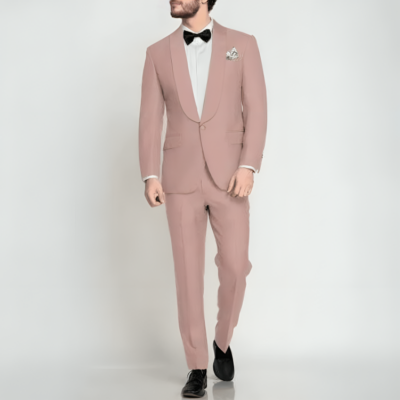 Mens Pink Suit | Shawl Lapel Tuxedo | Wedding tuxedos for groom