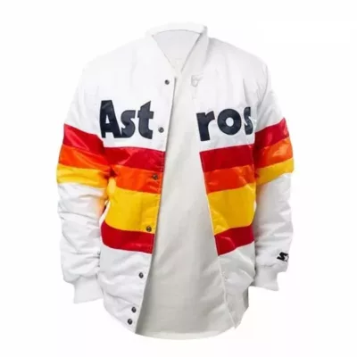 Houston White Astros Jacket front