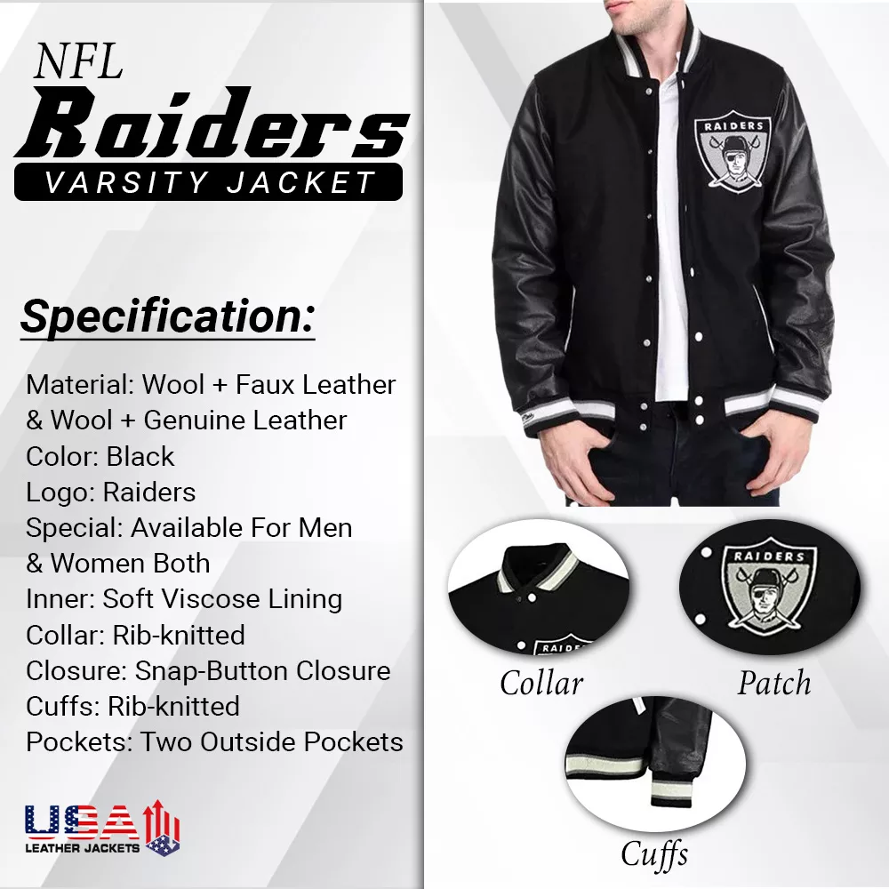 NFL Raiders Varsity Jacket 