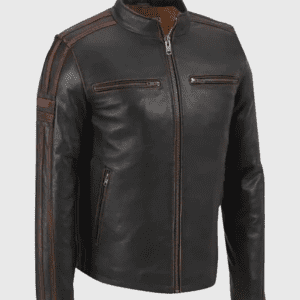 cafe-racer-brown-stripe-leather-jacket