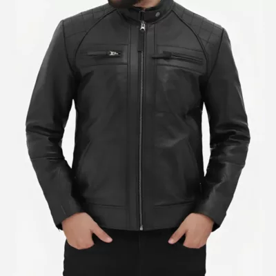 Scott Asymmetrical Brown Leather Moto Jacket