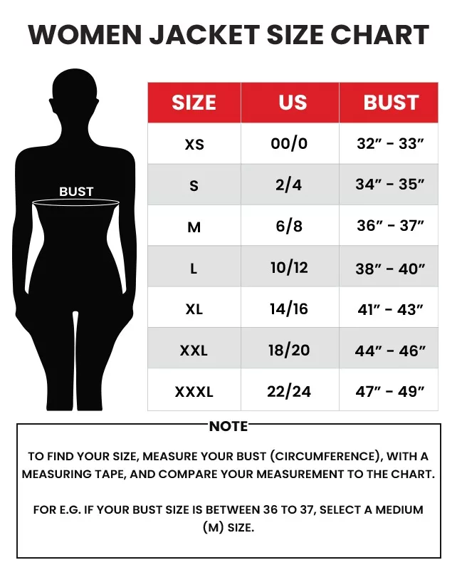 Women's Jacket Size Chart
