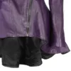 Women's Purple Peplum Moto Jacket