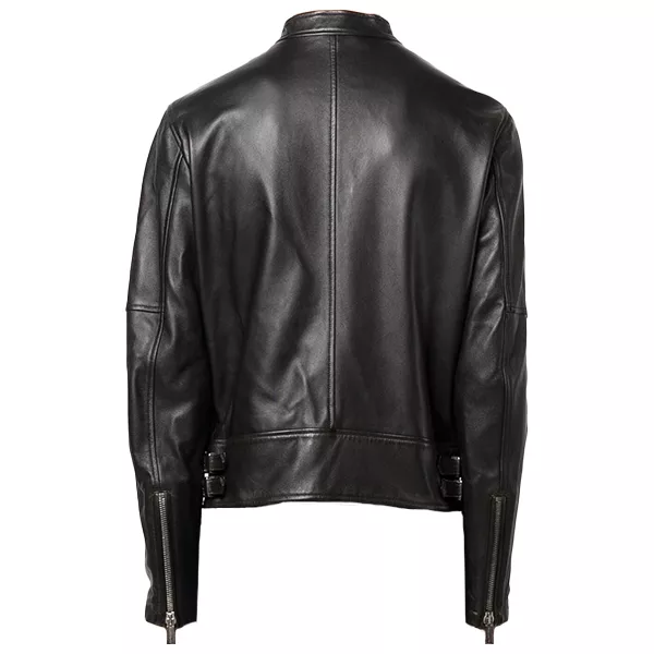 Biker Leather Jacket Black