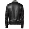 Black Leather Jacket With Silver Studs
