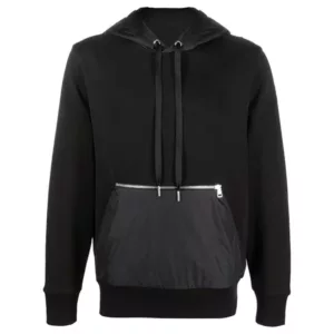 Black Sweatshirt With Zipper Pockets