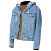 Blue Hooded Denim Jacket