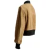 Brown Suede Bomber Jacket Womens