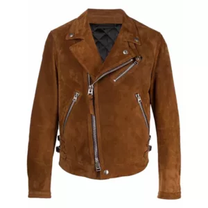 Brown Suede Moto Jacket