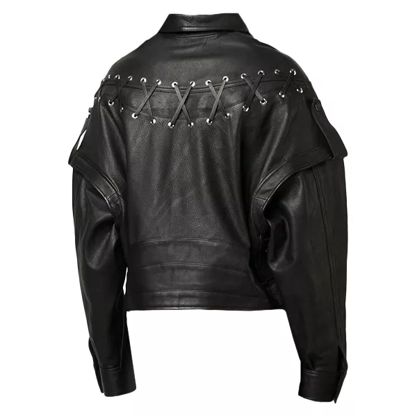 Detachable Sleeve Leather Jacket