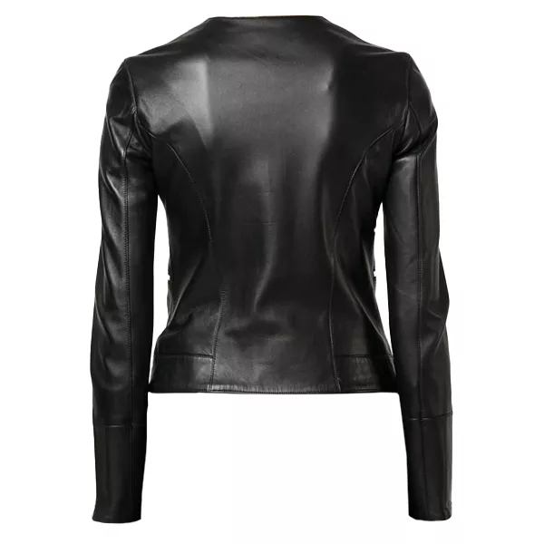 Ladies Black Leather Jacket