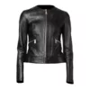 Ladies Leather Jacket Black