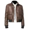 Leather Bomber Jacket For Women