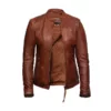 Leather Jacket Womens Brown