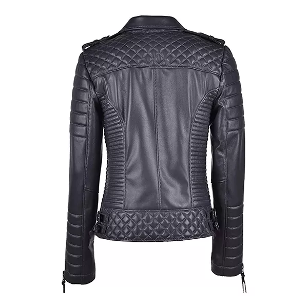 Motorcycle Womens Black Leather Jacket