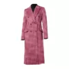 Pink Plaid Coat Womens