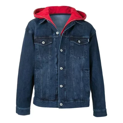 Red And Blue Denim Jacket