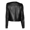 Scallop Edge Leather Jacket