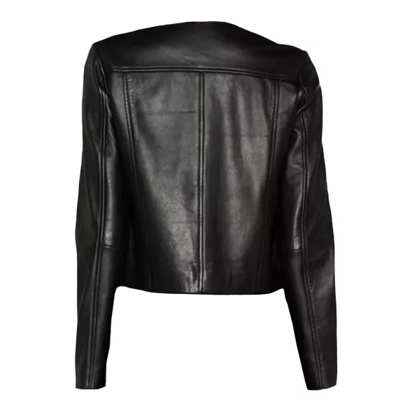 Scallop Edge Leather Jacket