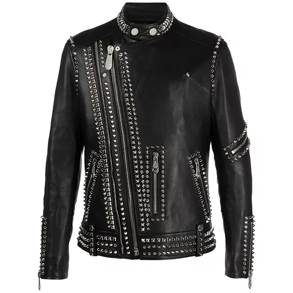 Studded Motorcycle Jacket With Studs