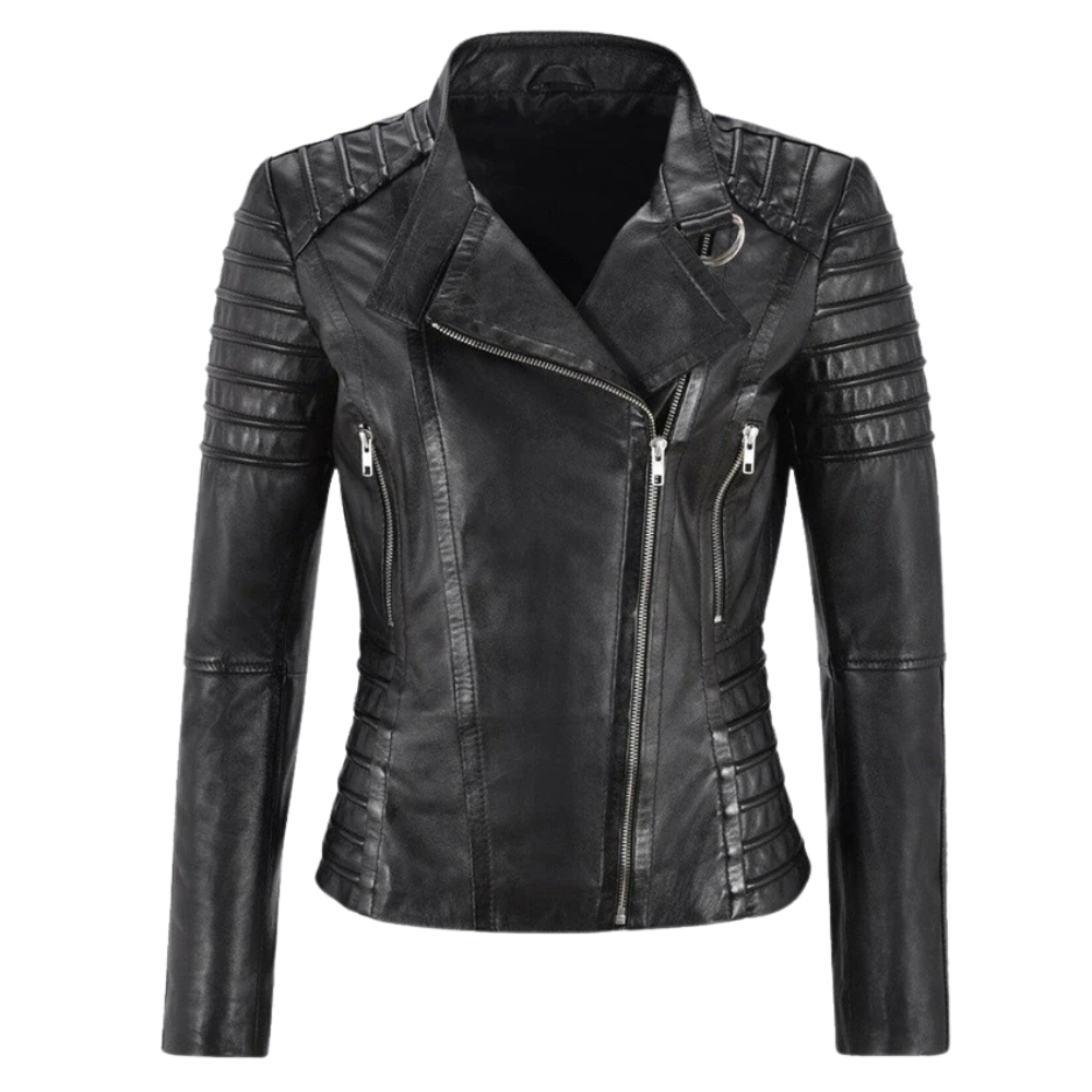 Womens Asymmetrical leather jackets - asymmetrical jackets, coat