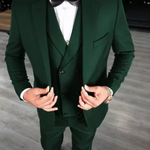 Mens Tuxedo Dark Green 3 Piece Suit 1