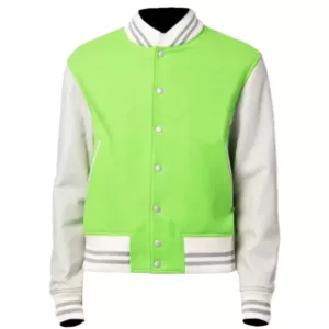green and white letterman jacket