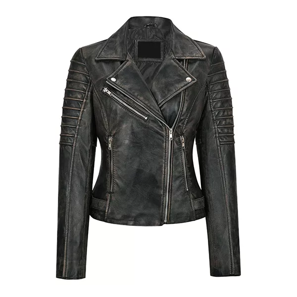 quilted moto jacket women