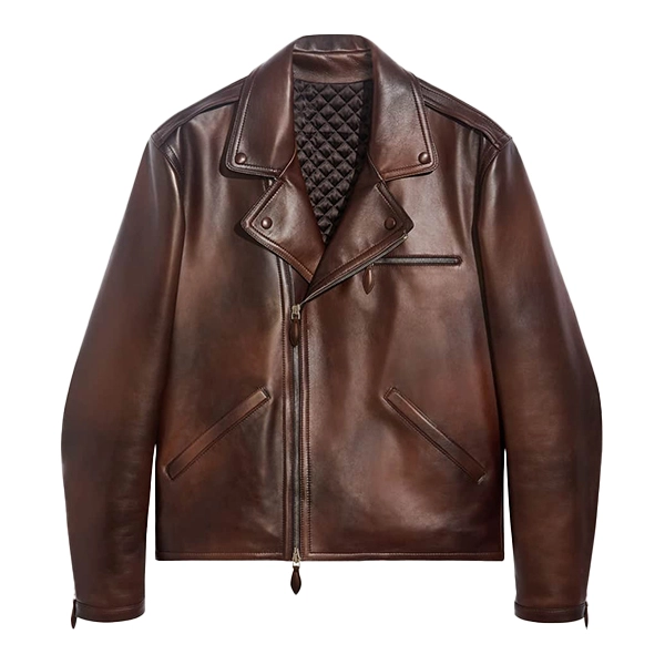 Men's Brown Motorcycle Leather Jacket