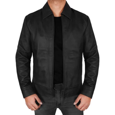 Black Leather Jacket For Mens
