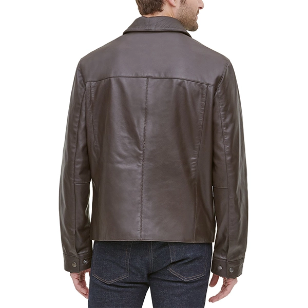 Mens Brown Real Leather Jacket lambskin leather jacket Mens