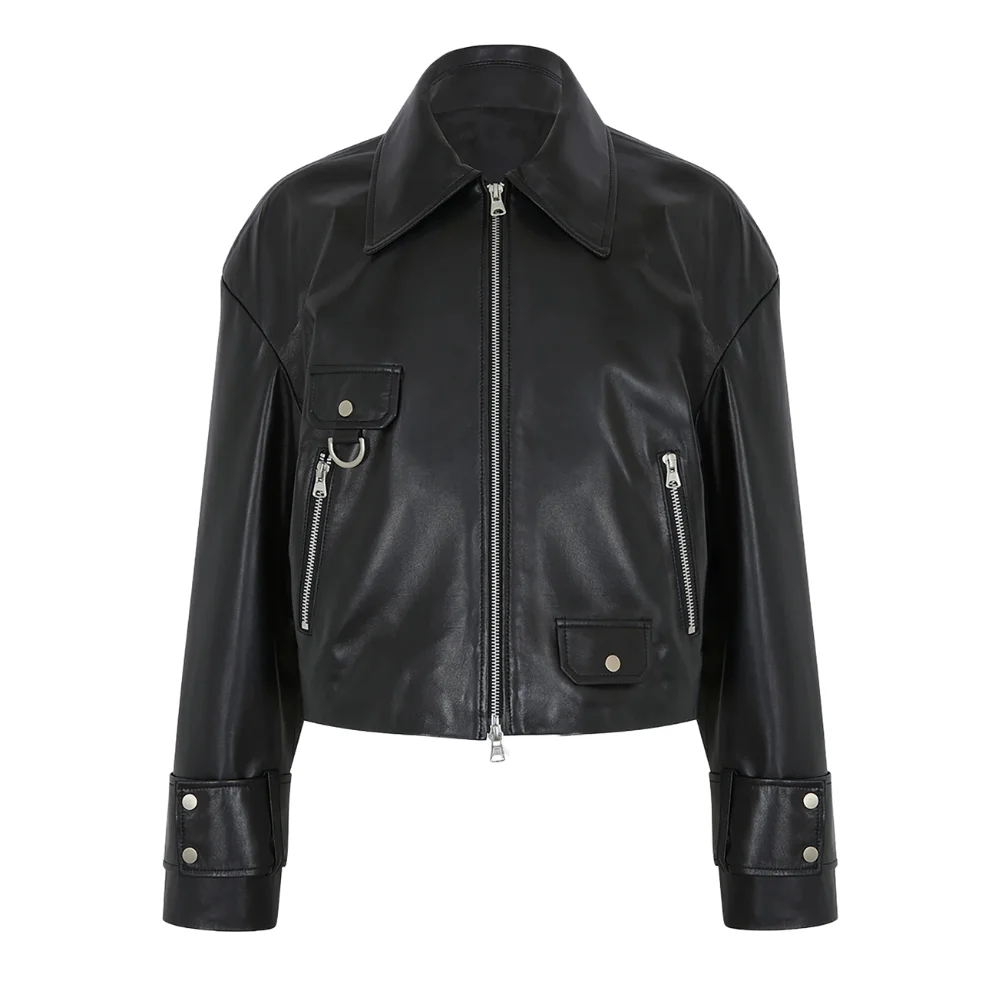 Rachel Leather Jacket Black