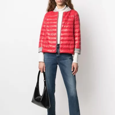 Jane Lightweight Puffer in Red | Quilted Puffer Jacket for Women