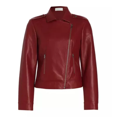 Maria Brown Leather Moto Jacket