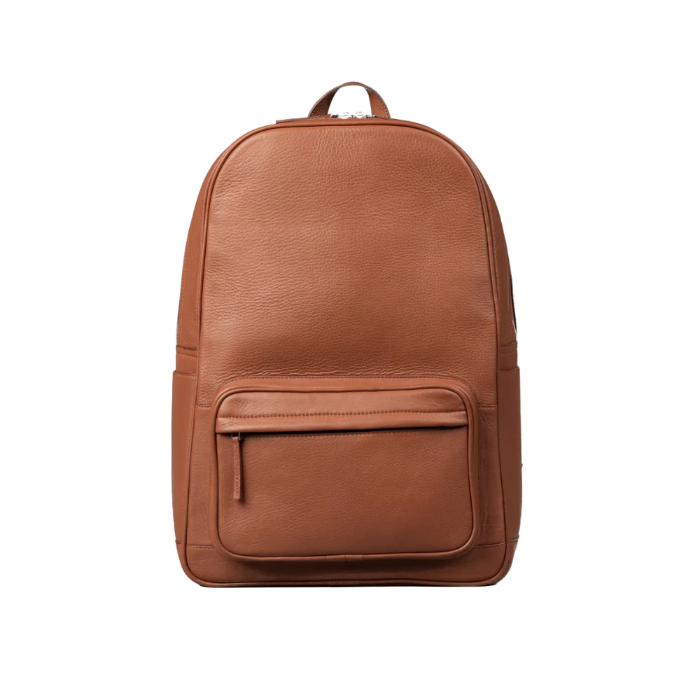 Brown Leather Backpack For Men And Women