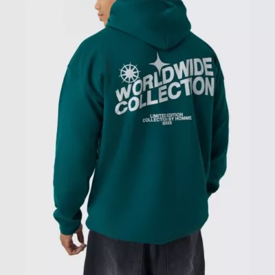 Graphic Green Hoodie For Mens 