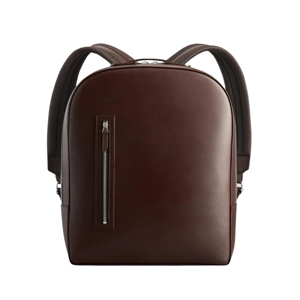 Brown Leather Backpack For Travel