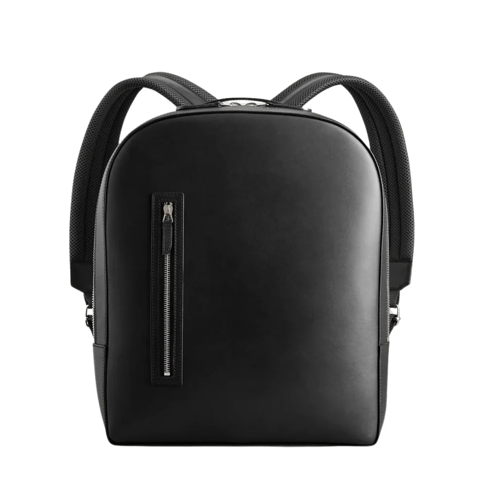 Black Leather Backpack For Travel
